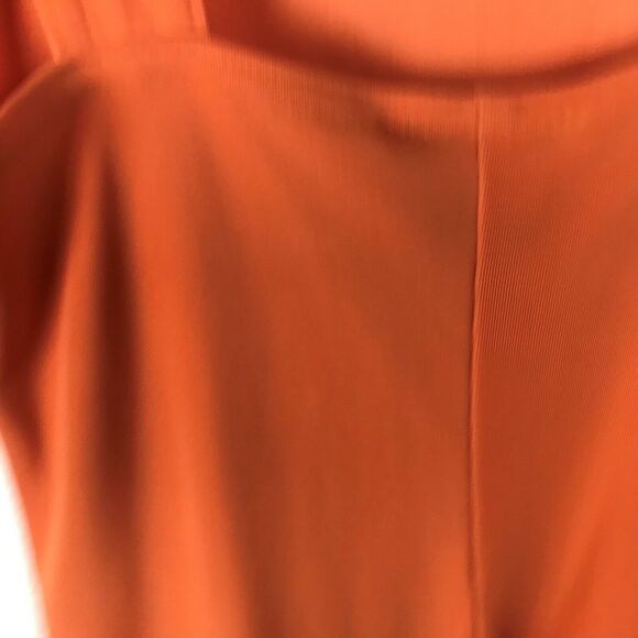 GenX Vintage 1990s Dress Size S Orange Sleeveless Cutouts Nylon Blend Y2K - Picture 5 of 7